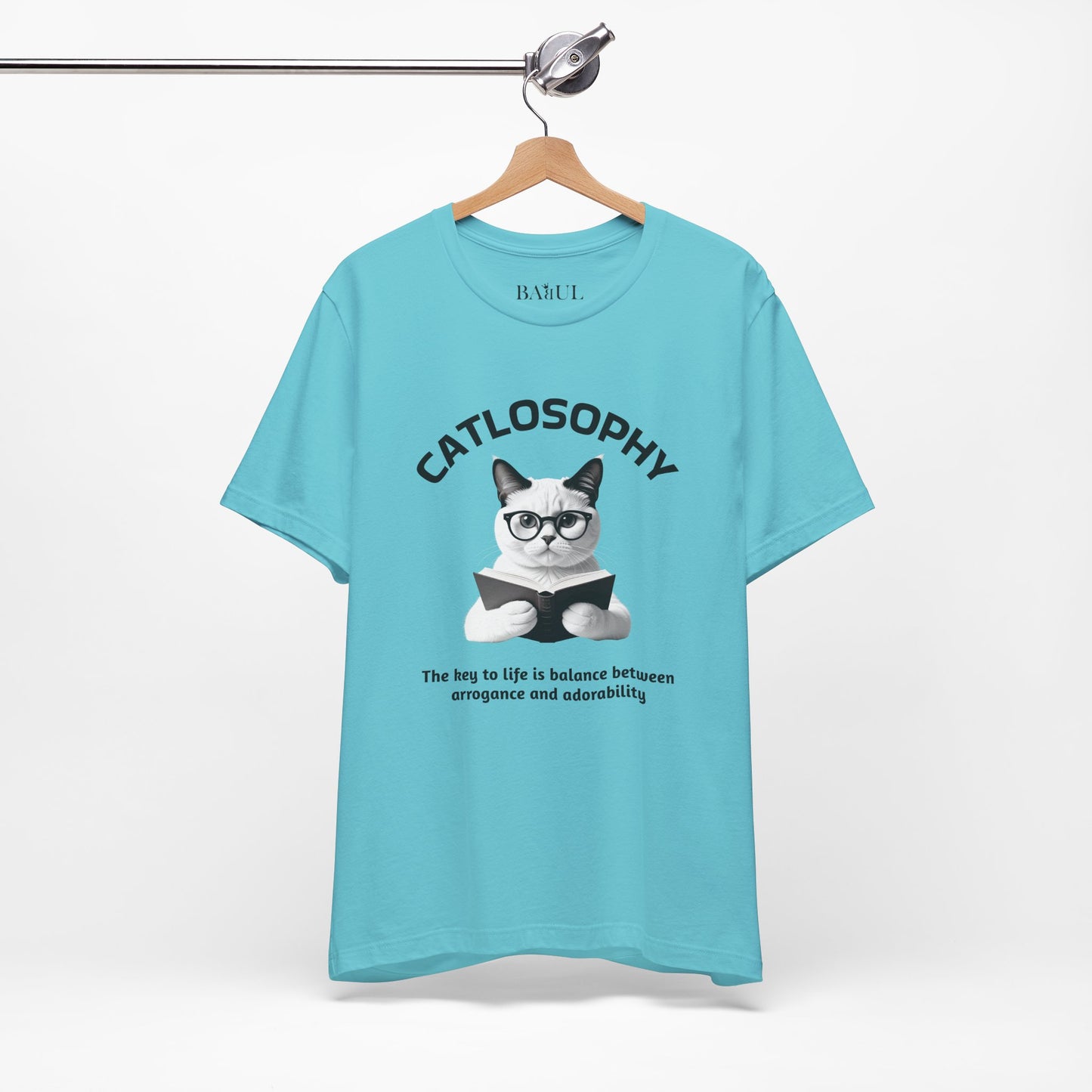 Catlosophy Unisex Jersey Short Sleeve Tee –  "The Key to Life" Design