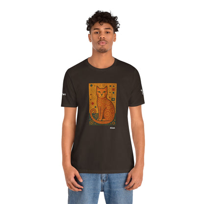 CATART Unisex Jersey Cat T-Shirt - KLIMT - Iconic Painting Reimagined with Cats