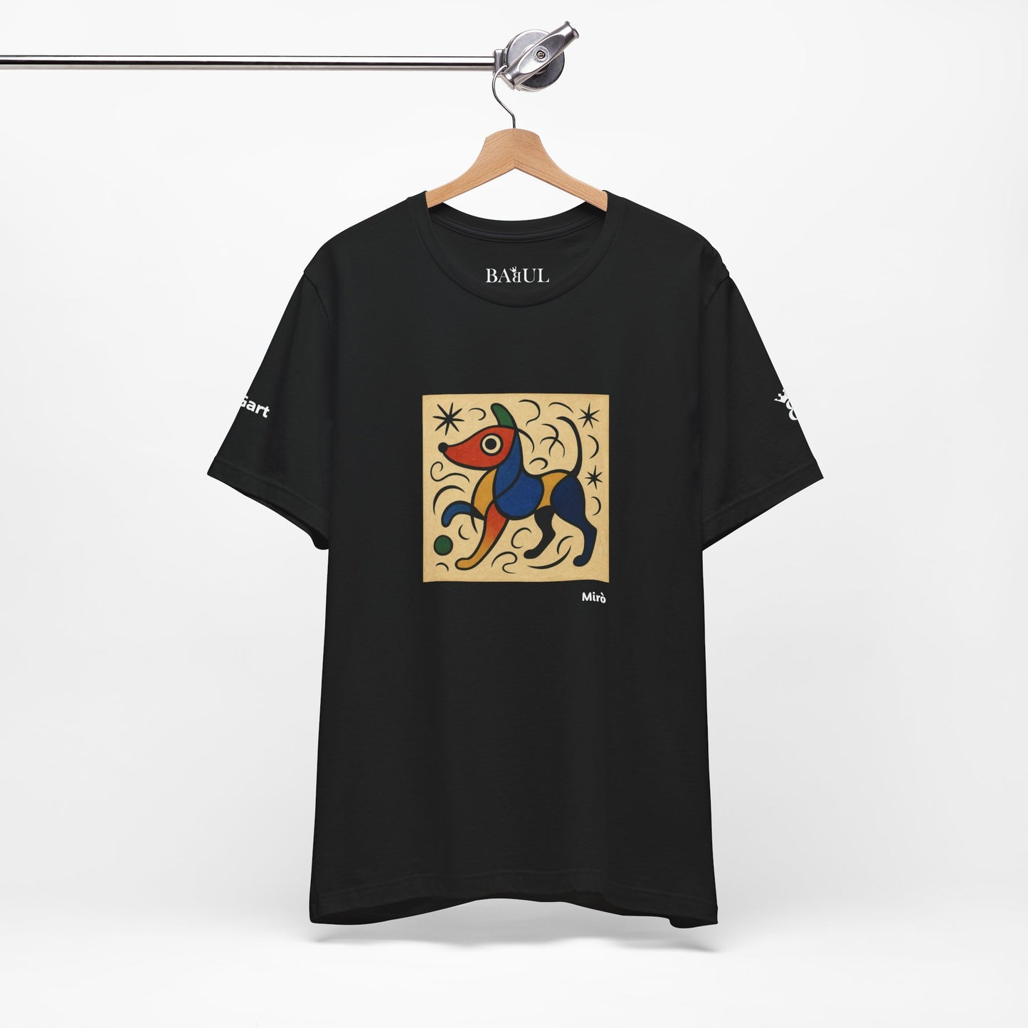 DOGART Unisex Jersey Dog T-Shirt - MIRO - Iconic Painting Reimagined with Dogs