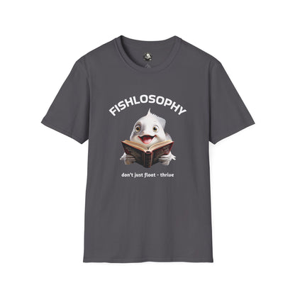 Fishlosophy Unisex T-Shirt - Ocean Vibes and Life's Questions Design - PEARLS OF WISDOM FROM THE FISH WORLD