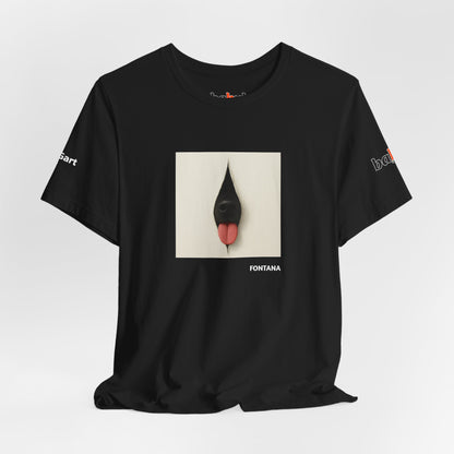 DOGART Unisex Jersey Dog T-Shirt - FONTANA - Iconic Painting Reimagined with Dogs