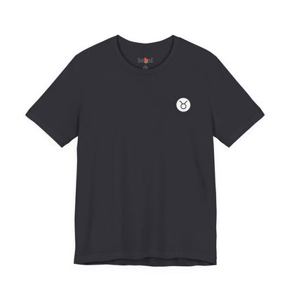 Taurus - Gothic Zodiac, Red Graphic on the back T-Shirt. Zodiac in the Shadows