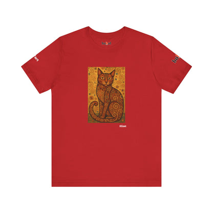 CATART Unisex Jersey Cat T-Shirt - KLIMT - Iconic Painting Reimagined with Cats