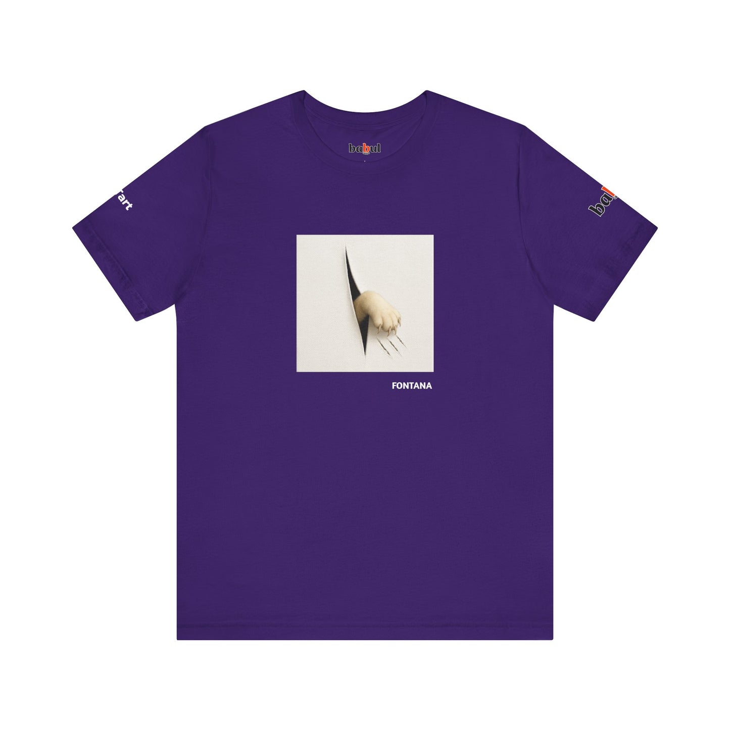 CATART Unisex Jersey Cat T-Shirt - FONTANA - Iconic Painting Reimagined with Cats