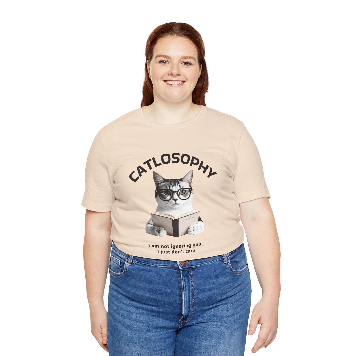 Catlosophy Unisex Jersey Short Sleeve Tee –  "I am not ignoring you" Design