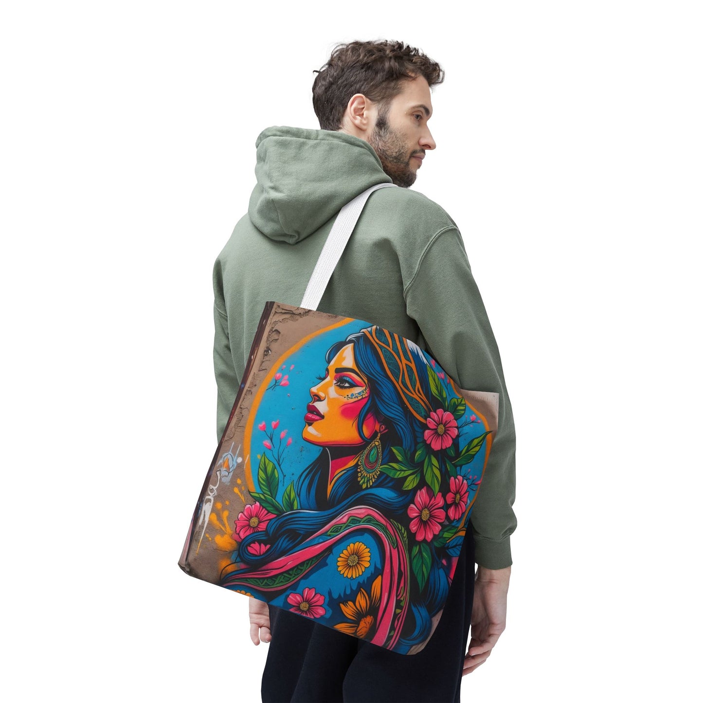 Artistic Surge - Eco-Friendly Canvas Tote Bag - FLOWERING WOMAN