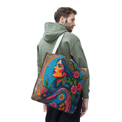 Artistic Surge - Eco-Friendly Canvas Tote Bag - FLOWERING WOMAN