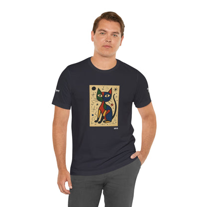 CATART Unisex Jersey Cat T-Shirt - MIRO - Iconic Painting Reimagined with Cats