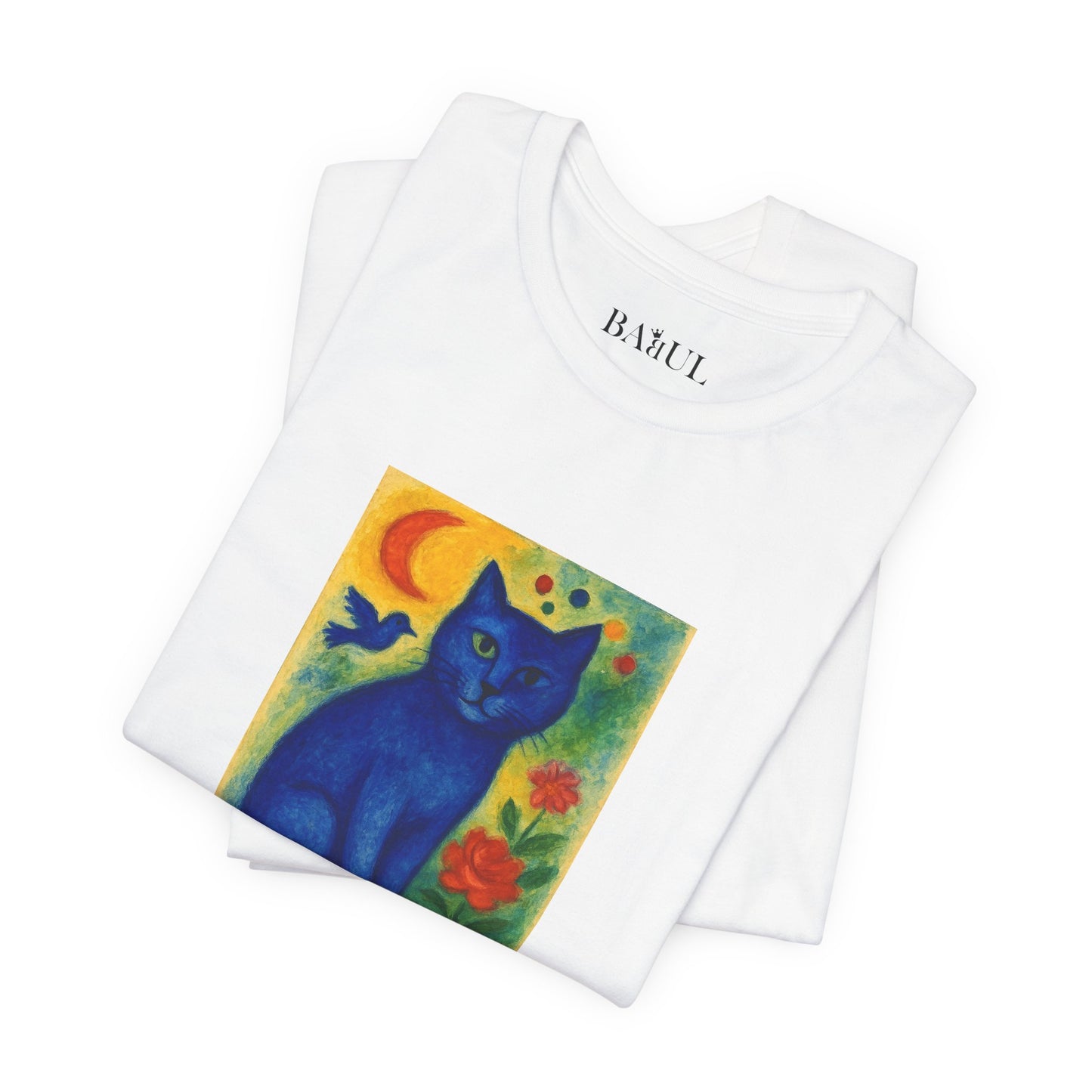 CATART Unisex Jersey Cat T-Shirt - MARC CHAGALL - Iconic Painting Reimagined with Cats