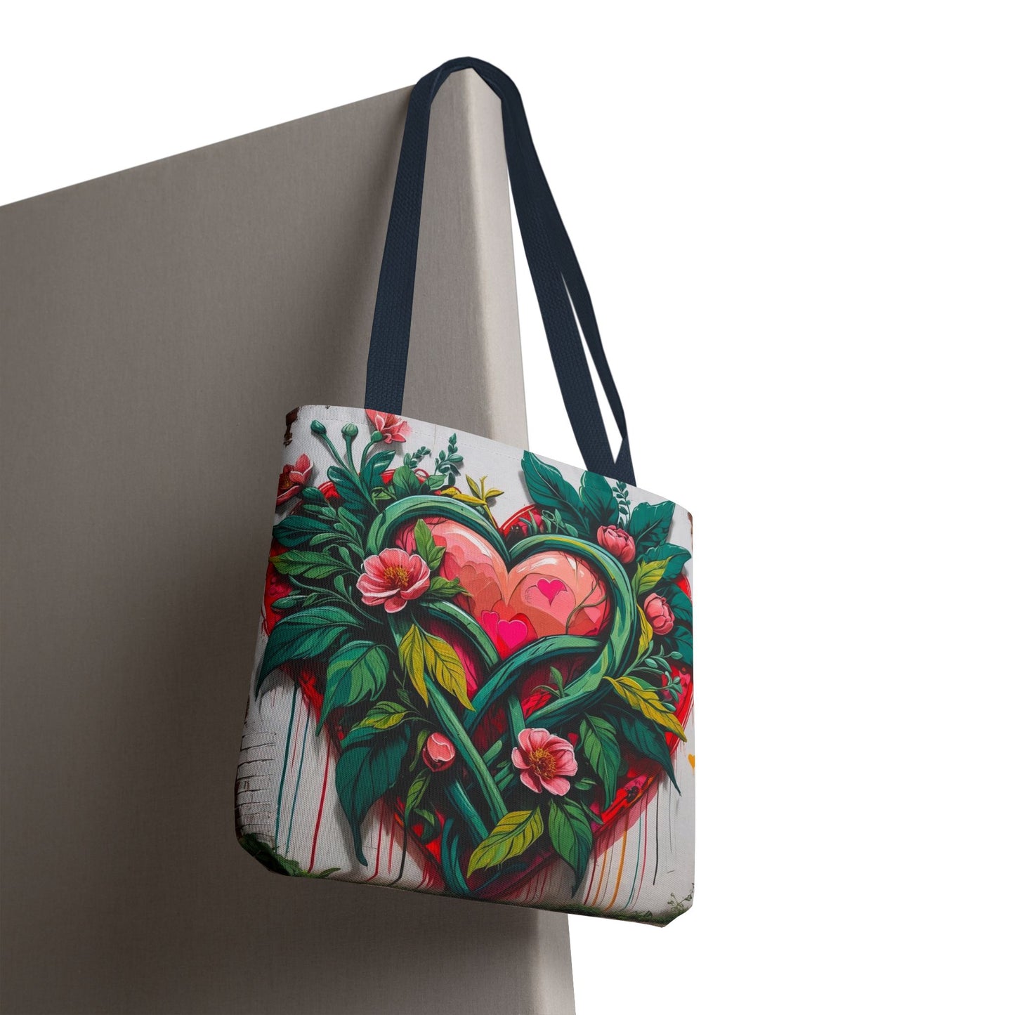 Artistic Surge - Eco-Friendly Canvas Tote Bag - HEARTS OF LOVE