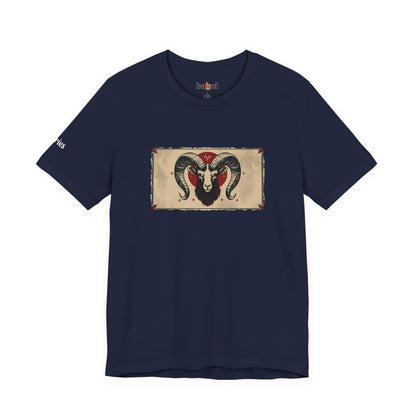 Aries - Gothic Zodiac T-Shirt. Zodiac in the Shadows