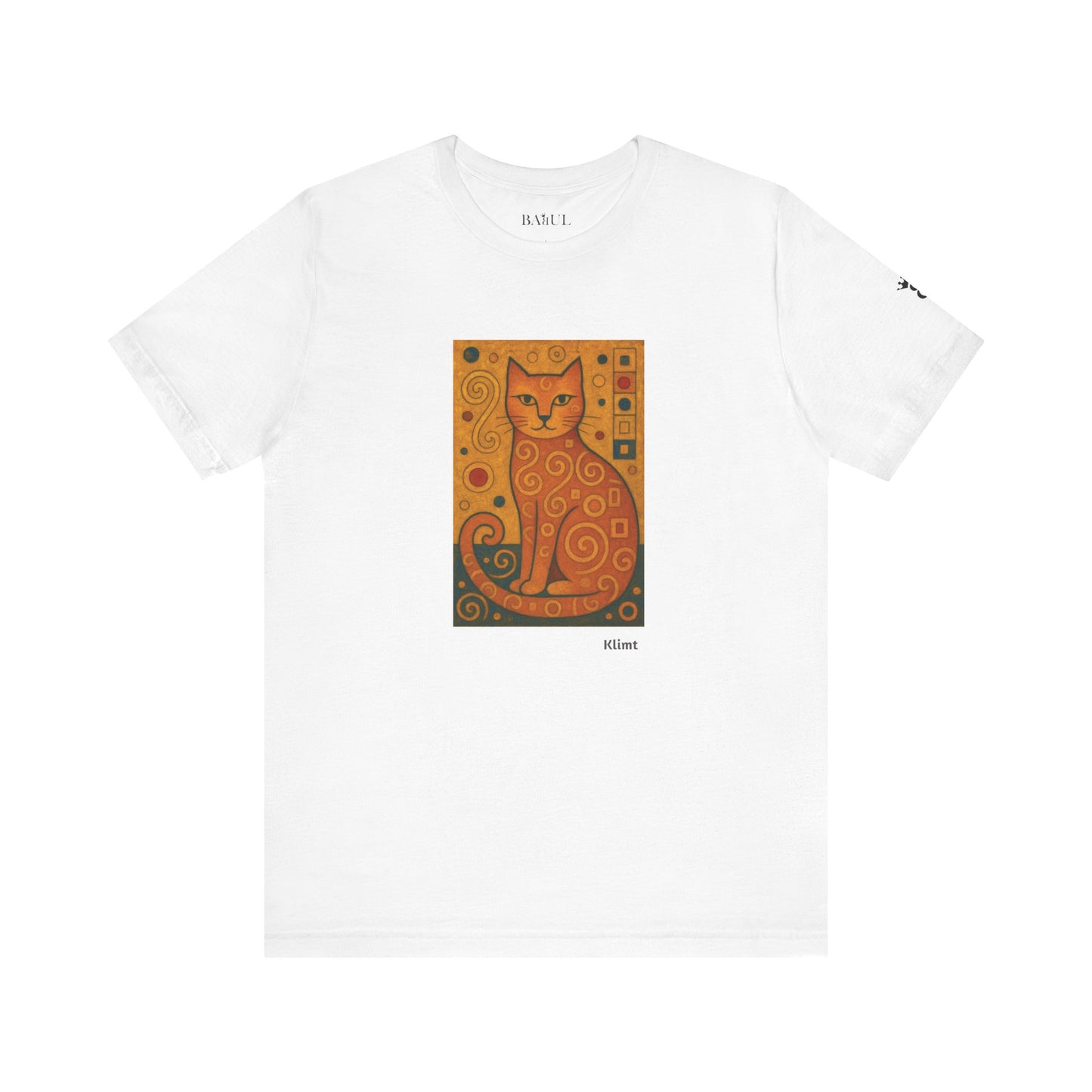 CATART Unisex Jersey Cat T-Shirt - KLIMT - Iconic Painting Reimagined with Cats