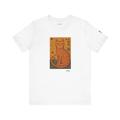 CATART Unisex Jersey Cat T-Shirt - KLIMT - Iconic Painting Reimagined with Cats
