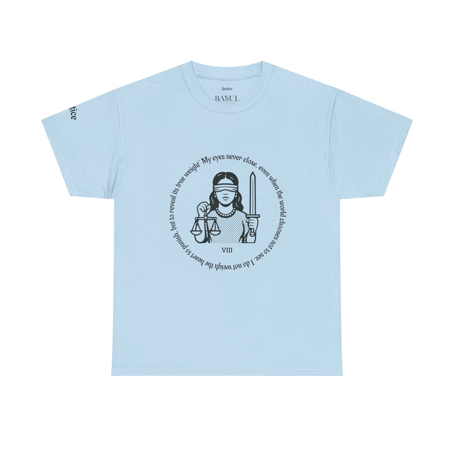 Justice - ArcanaPop T-Shirt – Where Tarot Magic Meets Pop Art