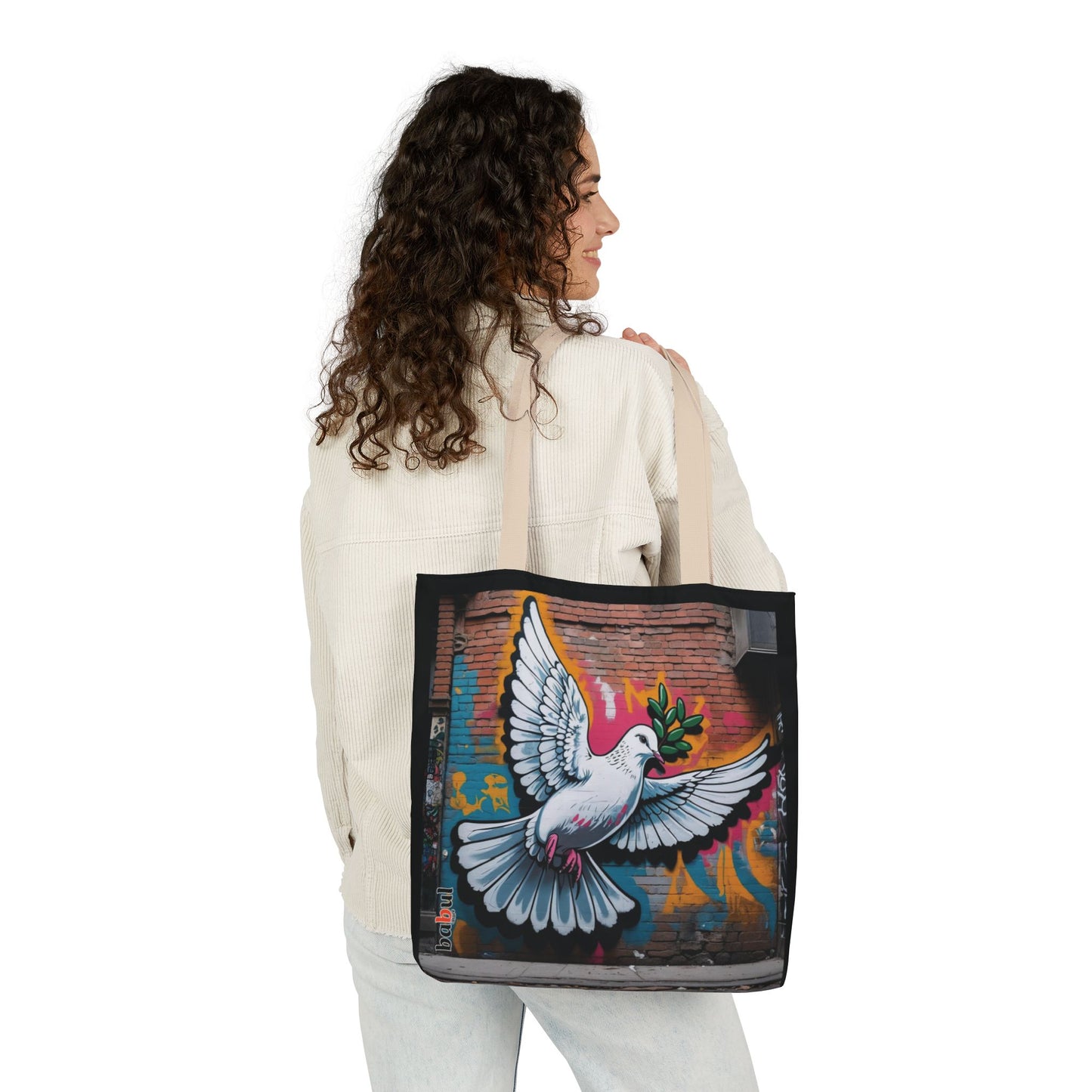 Artistic Surge - Eco-Friendly Canvas Tote Bag - PEACE