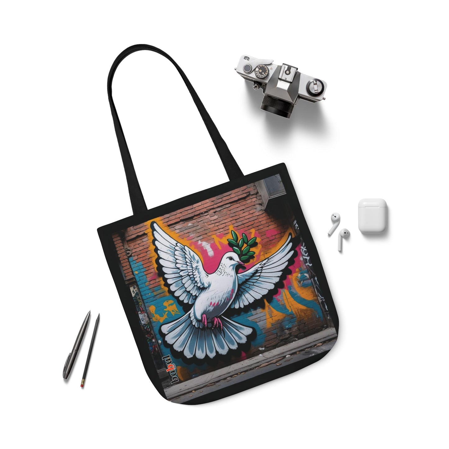 Artistic Surge - Eco-Friendly Canvas Tote Bag - PEACE