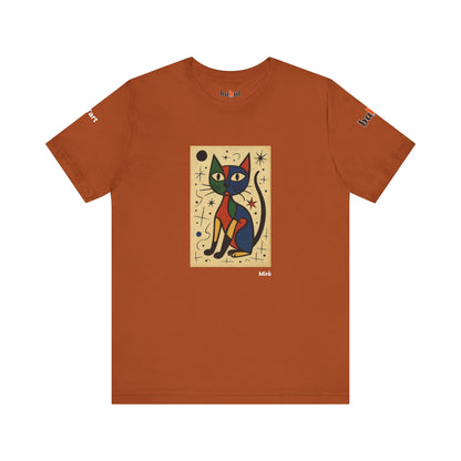 CATART Unisex Jersey Cat T-Shirt - MIRO - Iconic Painting Reimagined with Cats