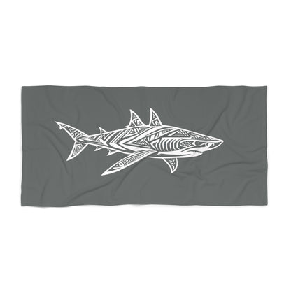 Tribal Waves Beach Towel - SHARK
