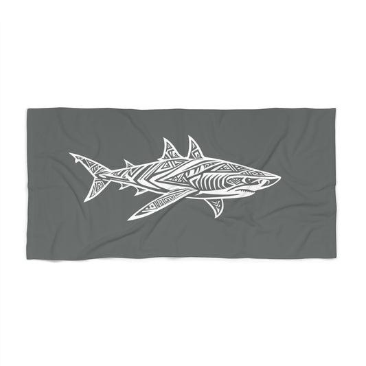 Tribal Waves Beach Towel - SHARK