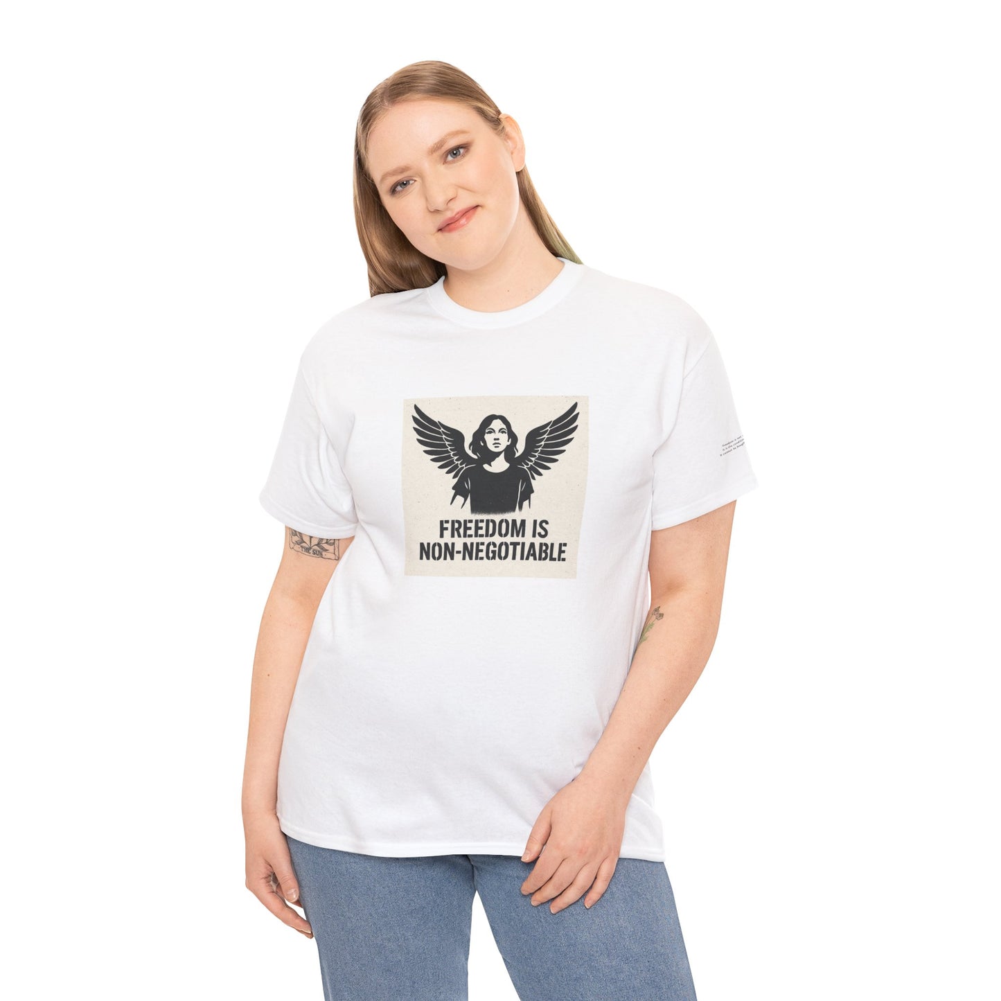 Rebel Graphic Tee - Unisex Heavy Cotton T-Shirt for the Wild at Heart. Rebel Tees, Born to Be Worn - FREEDOM IS NON-NEGOTIABLE