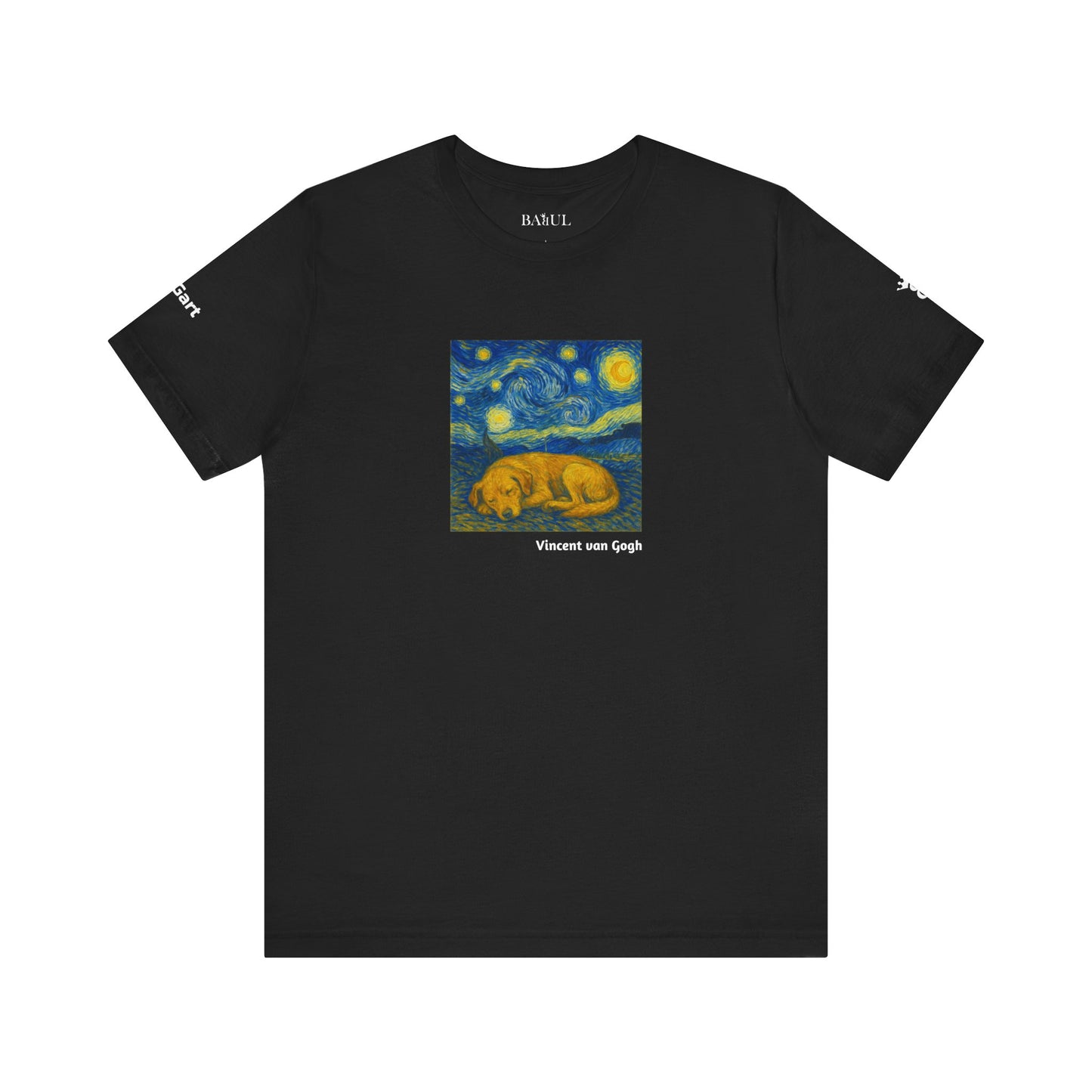DOGART Unisex Jersey Dog T-Shirt - VAN GOGH - Iconic Painting Reimagined with Dogs