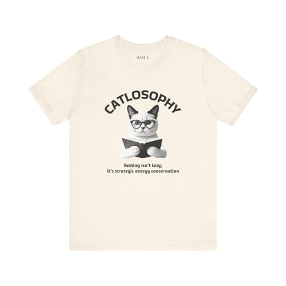 Catlosophy Unisex Jersey Short Sleeve Tee –  "Resting isn't Lazy" Design