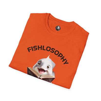 Fishlosophy Unisex T-Shirt - Ocean Vibes and Life's Questions Design - PEARLS OF WISDOM FROM THE FISH WORLD
