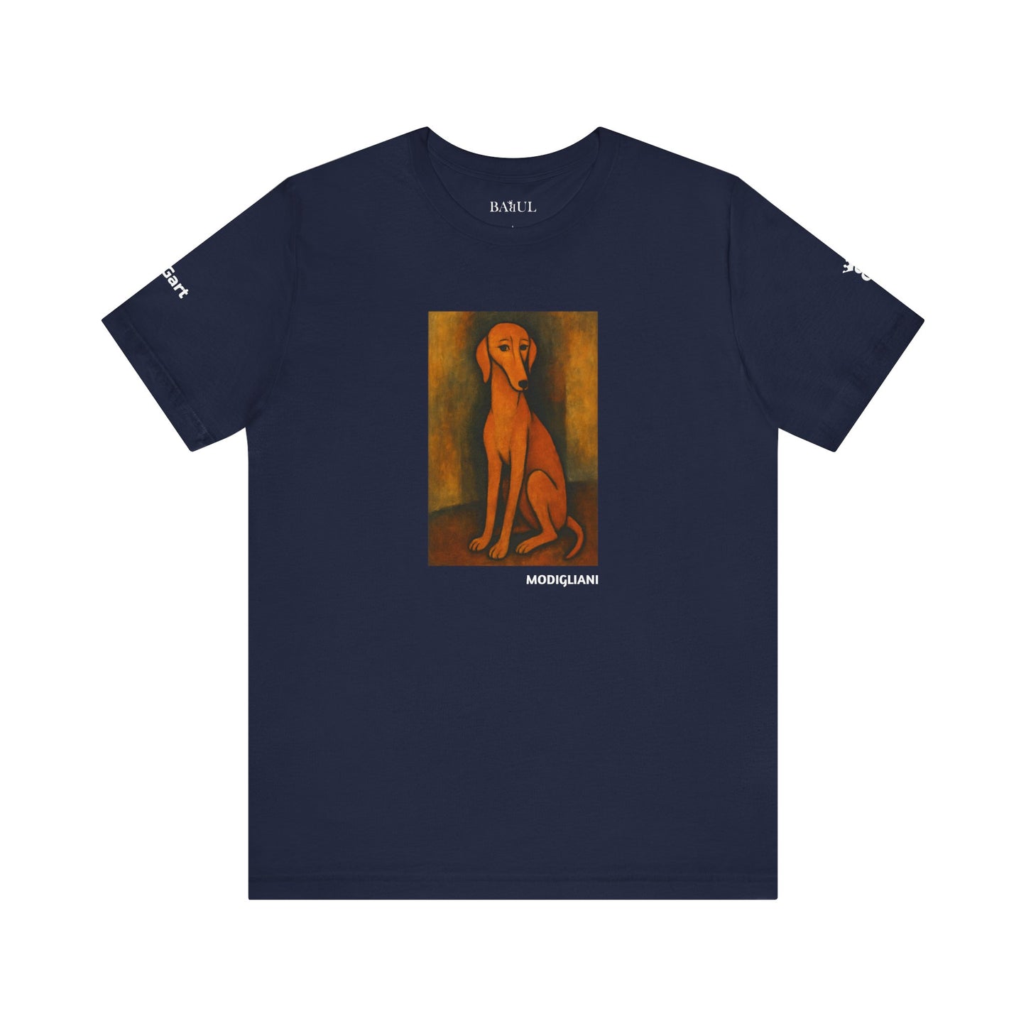DOGART Unisex Jersey DOG T-Shirt - MODIGLIANI - Iconic Painting Reimagined with Dogs