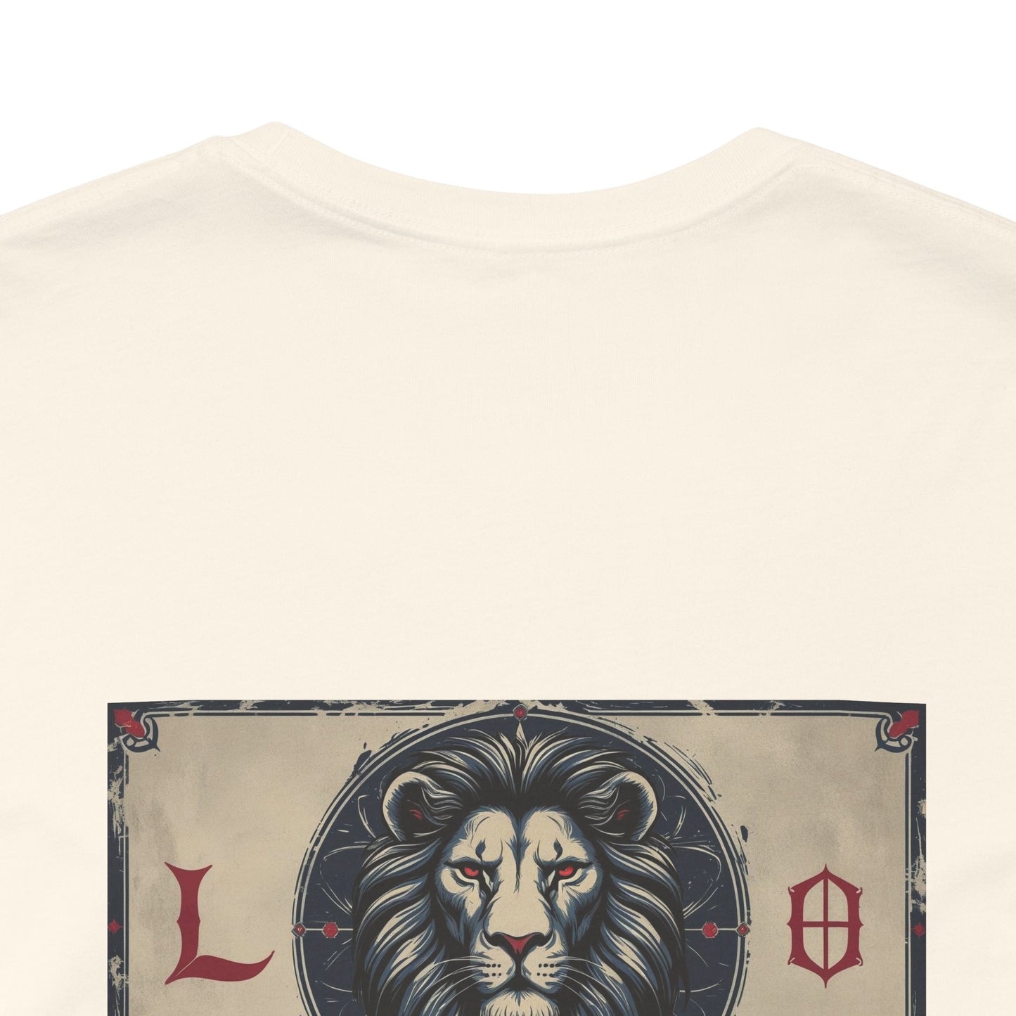 Leo - Gothic Zodiac T-Shirt. Blue graphic on the back.  Zodiac in the Shadows