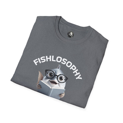 Fishlosophy Unisex T-Shirt - Ocean Vibes and Life's Questions Design - The Cure For Everything Is Salt Water