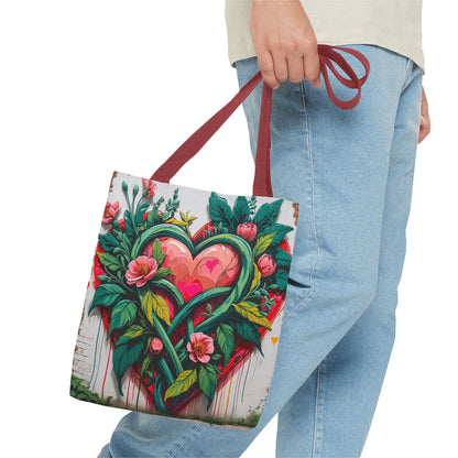 Artistic Surge - Eco-Friendly Canvas Tote Bag - HEARTS OF LOVE