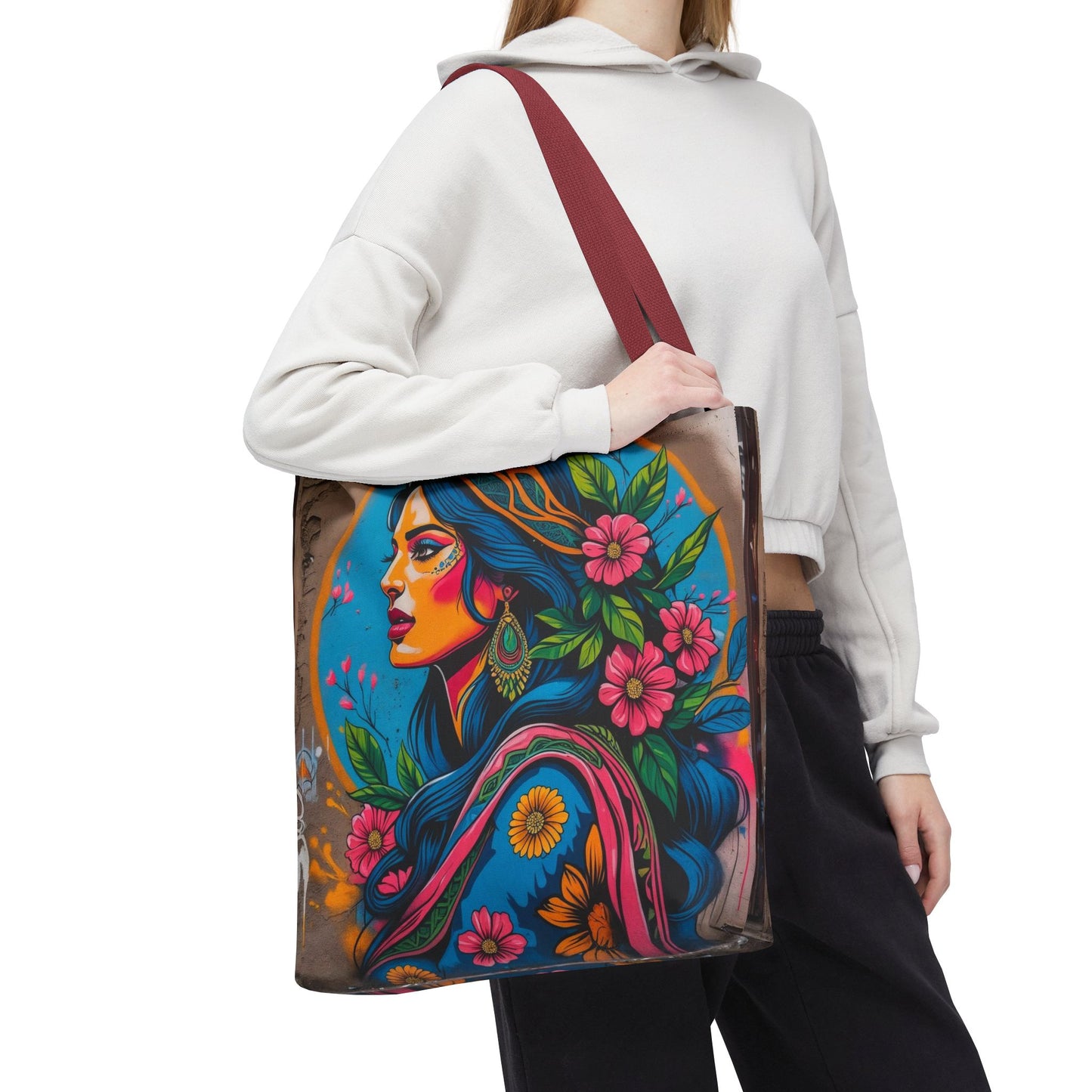 Artistic Surge - Eco-Friendly Canvas Tote Bag - FLOWERING WOMAN