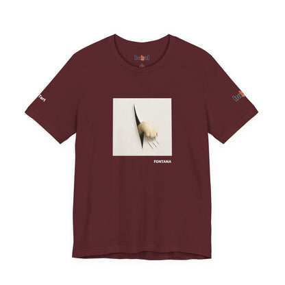 CATART Unisex Jersey Cat T-Shirt - FONTANA - Iconic Painting Reimagined with Cats