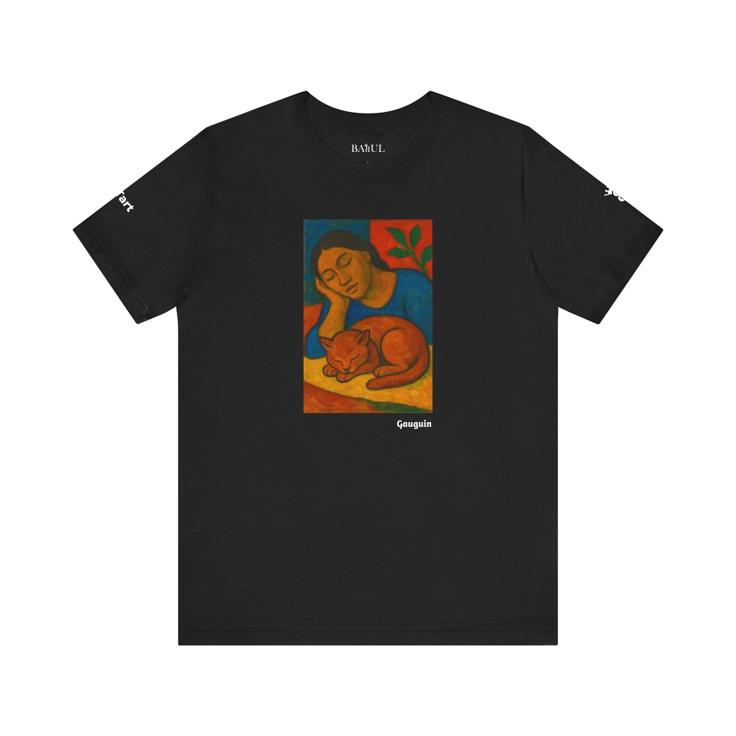 CATART Unisex Jersey Cat T-Shirt - GAUGUIN - Iconic Painting Reimagined with Cats