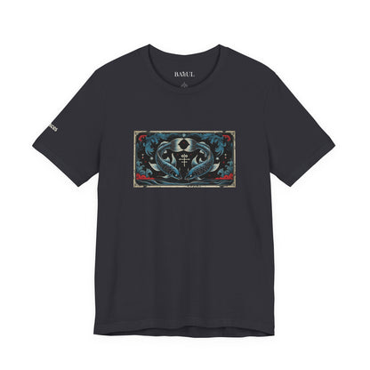 Pisces - Gothic Zodiac T-Shirt. Zodiac in the Shadows