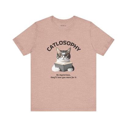 Catlosophy Unisex Jersey Short Sleeve Tee –  "Be mysterious" Design