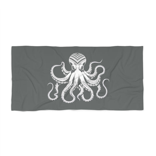 Tribal Waves Beach Towel - OCTOPUS