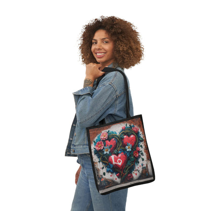 Artistic Surge - Eco-Friendly Canvas Tote Bag - LOVE HEARTS