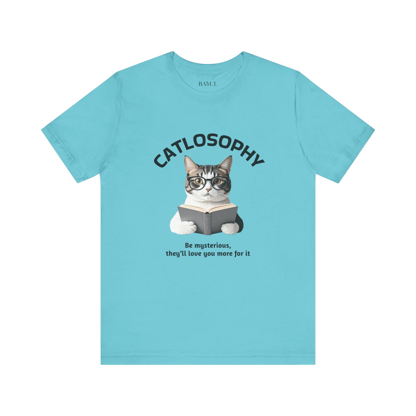 Catlosophy Unisex Jersey Short Sleeve Tee –  "Be mysterious" Design