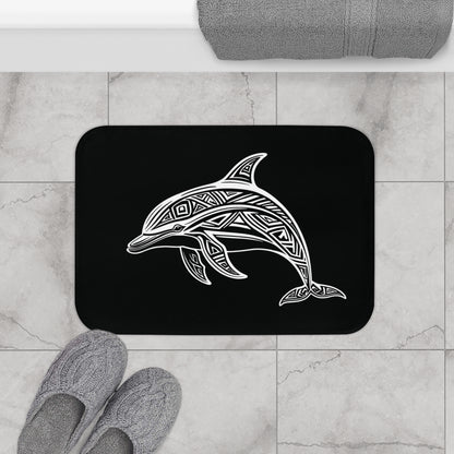 Tribal Bath Mat. Ocean Energy, Tribal Style