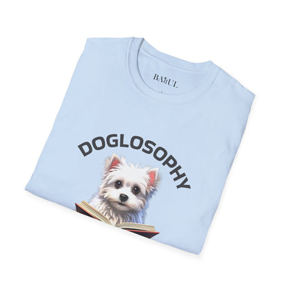 Doglosophy  Unisex Softstyle T-Shirt - "Happiness is a Warm Sunbeam" Design