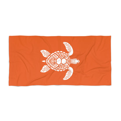 Tribal Waves Beach Towel - SEA TURTLE