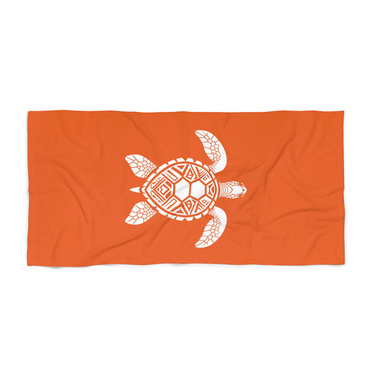Tribal Waves Beach Towel - SEA TURTLE