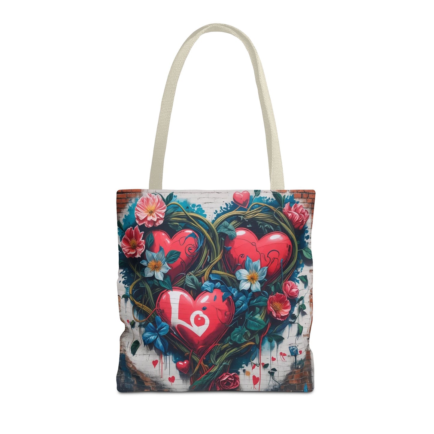 Artistic Surge - Eco-Friendly Canvas Tote Bag - HEARTS OF LOVE