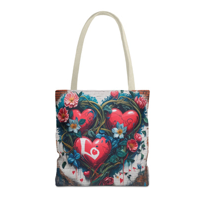 Artistic Surge - Eco-Friendly Canvas Tote Bag - HEARTS OF LOVE