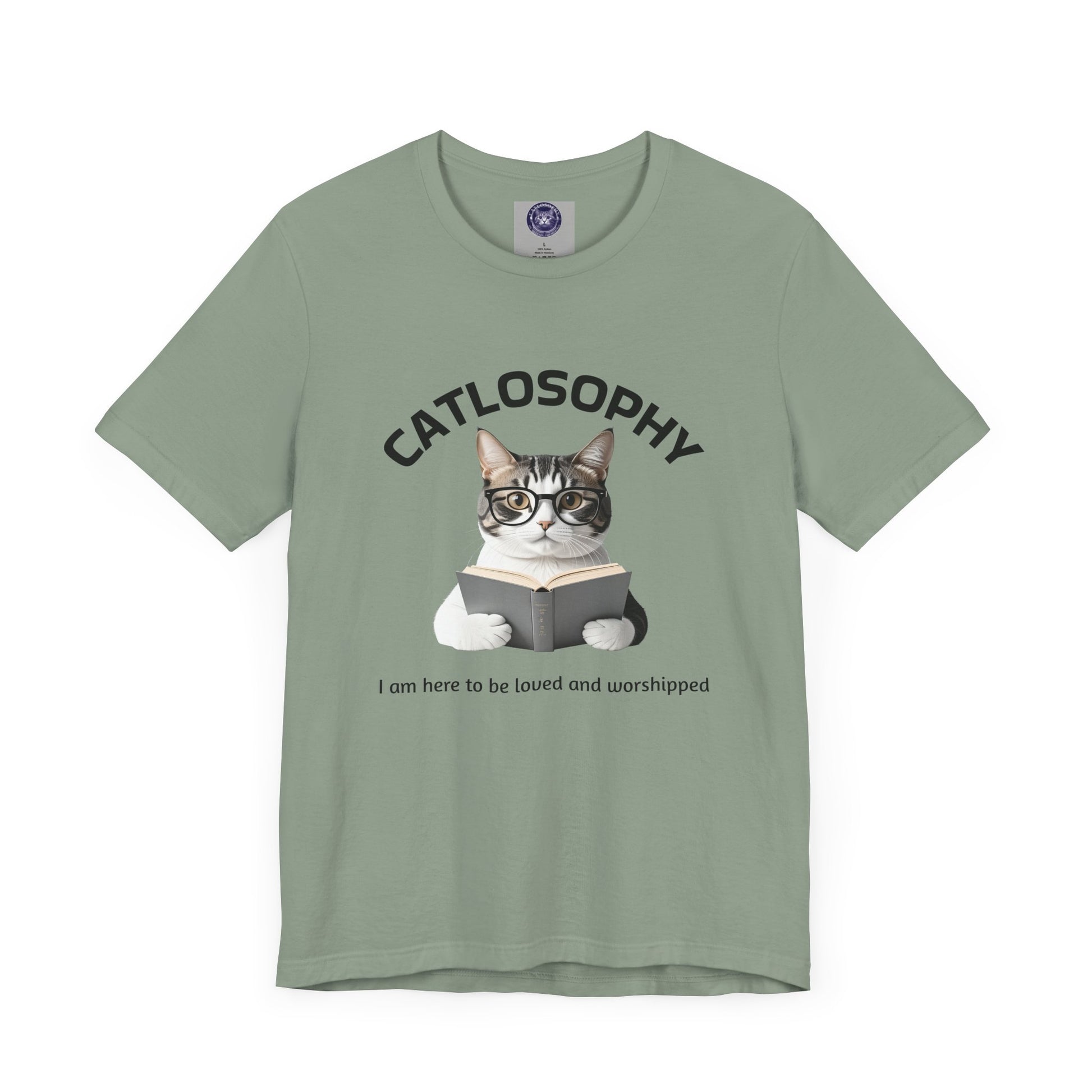 Catlosophy Unisex Jersey Short Sleeve Tee – "I am here to be loved" Design - BABUL T-Shirts
