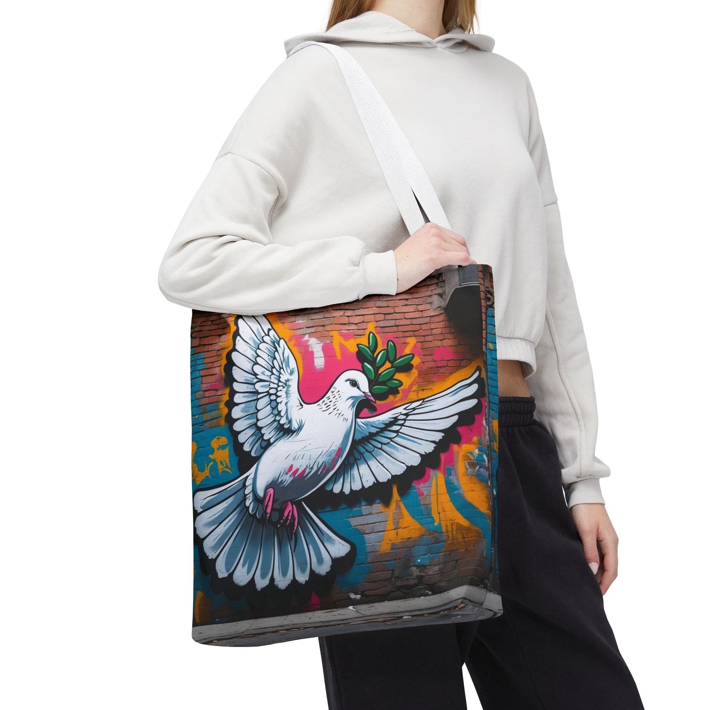 Artistic Surge - Eco-Friendly Canvas Tote Bag - PEACE
