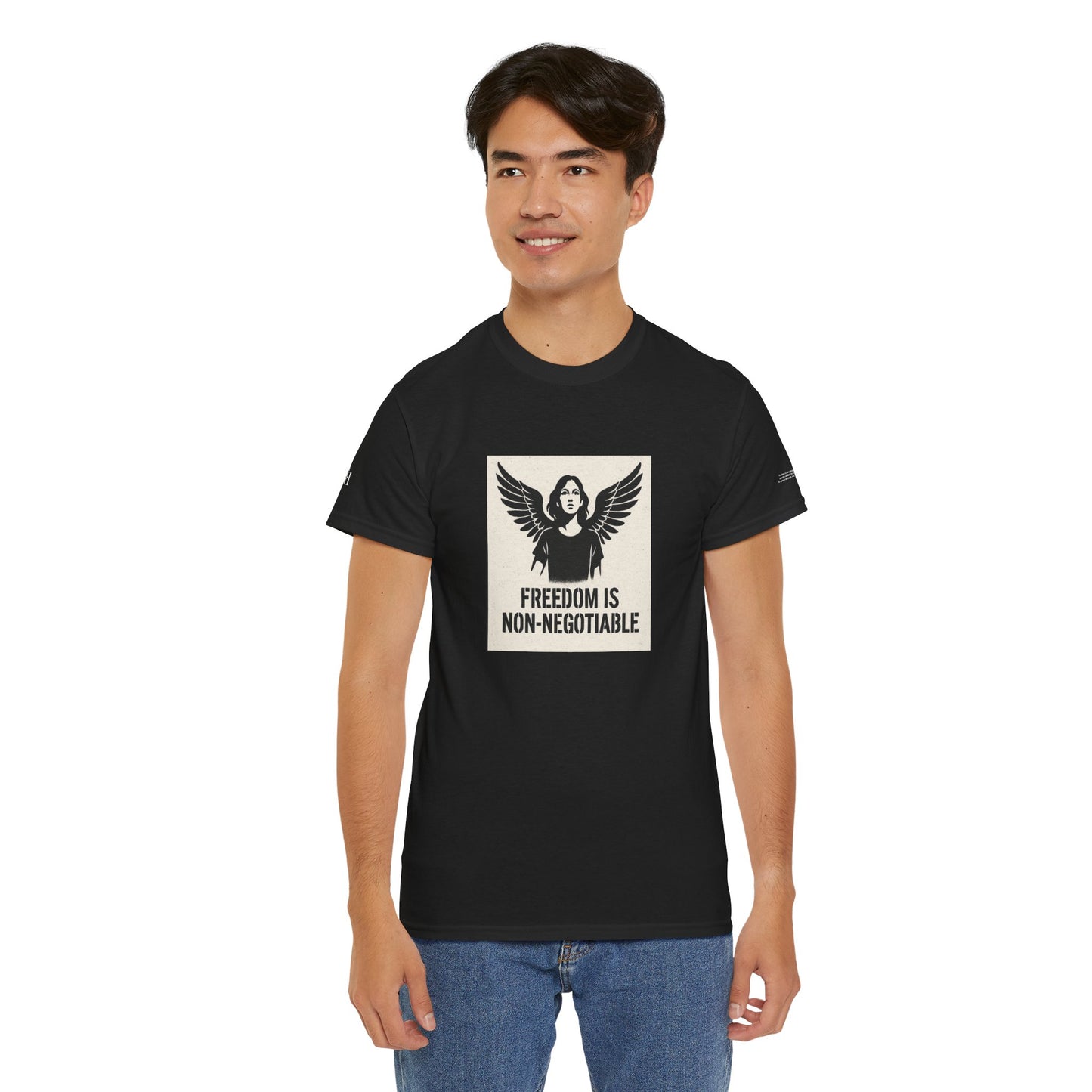 Rebel Graphic Tee - Unisex Heavy Cotton T-Shirt for the Wild at Heart. Rebel Tees, Born to Be Worn - FREEDOM IS NON-NEGOTIABLE