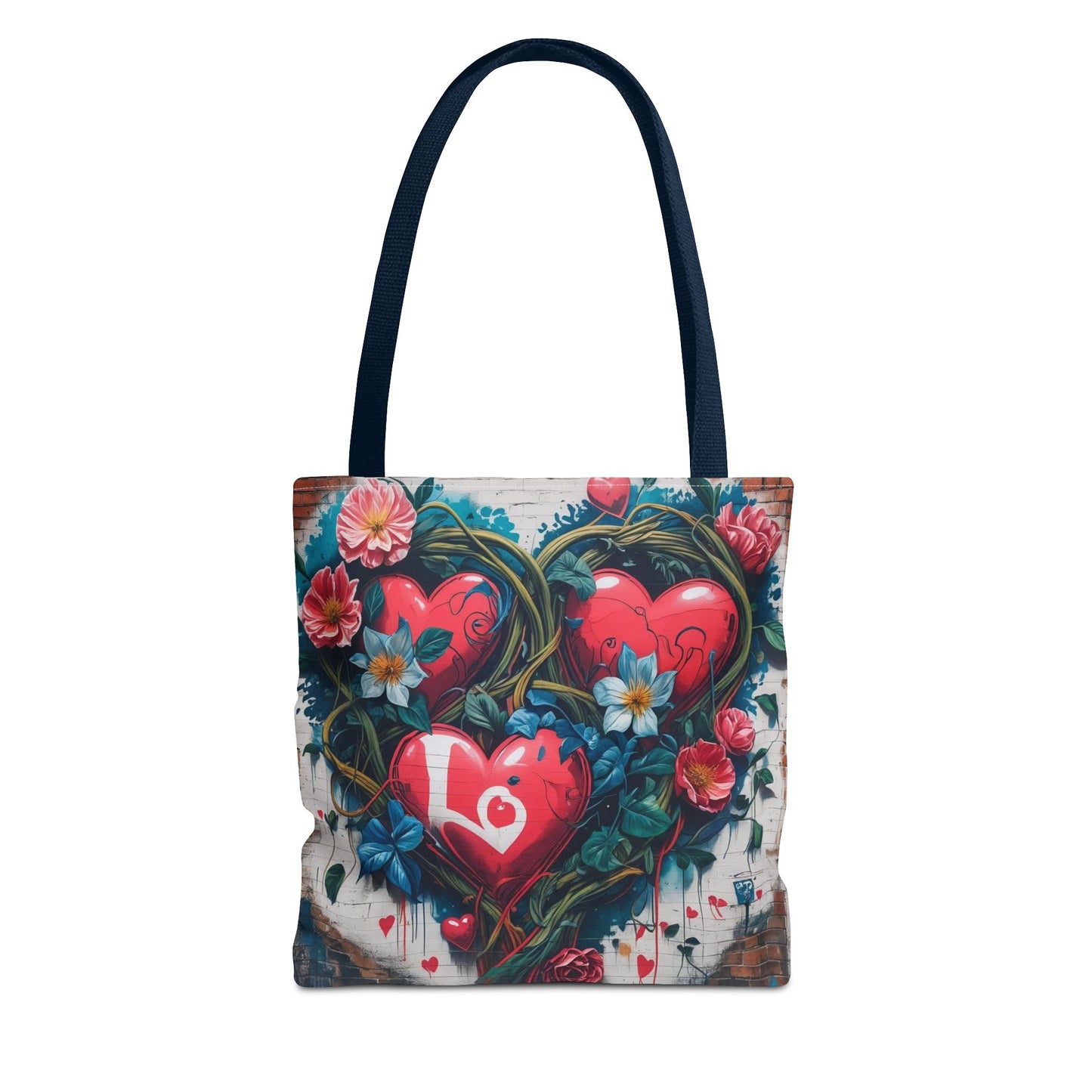 Artistic Surge - Eco-Friendly Canvas Tote Bag - HEARTS OF LOVE