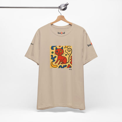 CATART Unisex Jersey Cat T-Shirt - MIRO - Iconic Painting Reimagined with Cats